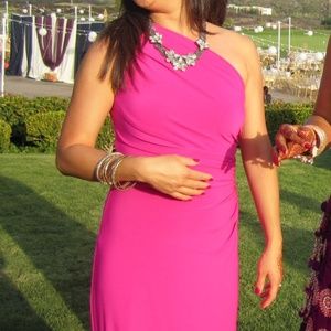 Lauren Ralph Lauren One-shoulder evening dress